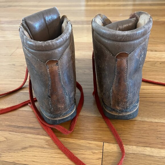 PMS Stellina Brown Leather Mountaineering Hiking Italian Boots - Men's 6.5 - Picture 5 of 12